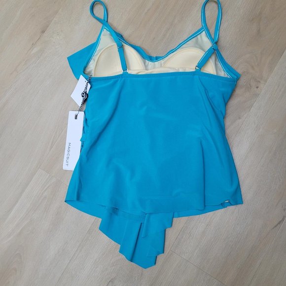 20. Magicsuit Tankini.  Size 10. Pool blue. NWT. - Picture 2 of 3